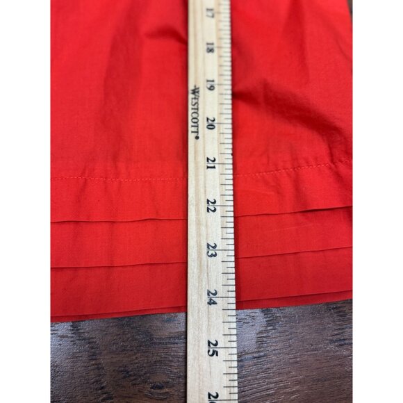 Merona Womens Top Chic Orange Short Sleeve Pleated Blouse Size M 100% Cotton - Picture 8 of 9